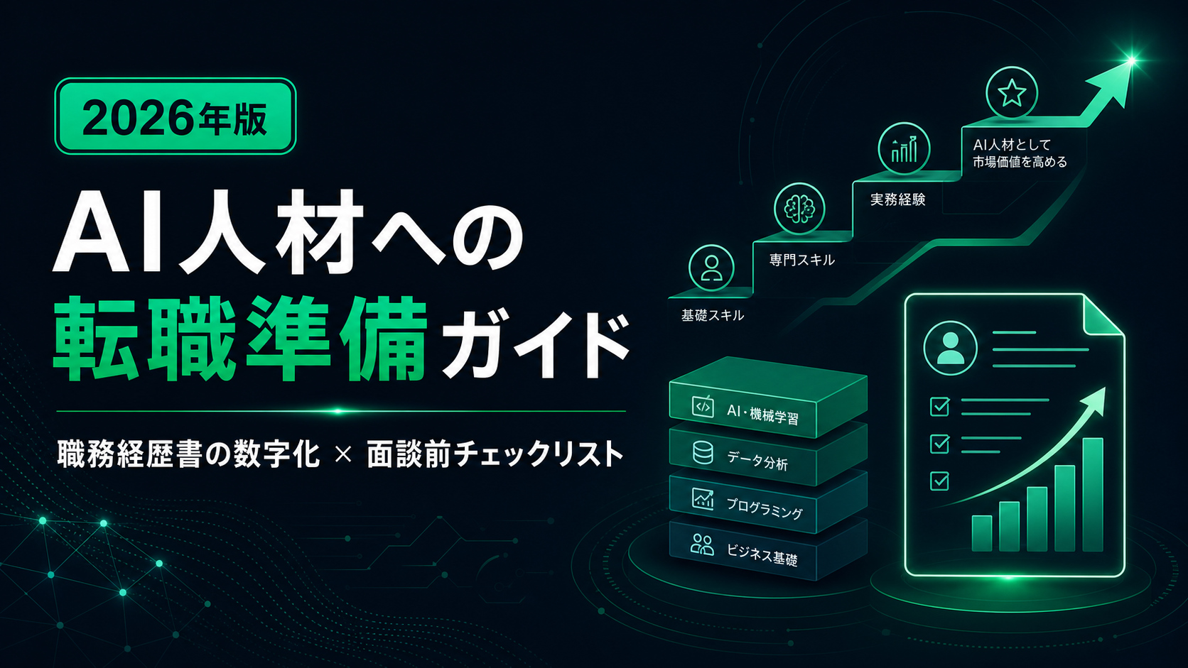 AI人材への転職準備ガイド 職務経歴書の数字化と面談前チェックリスト
